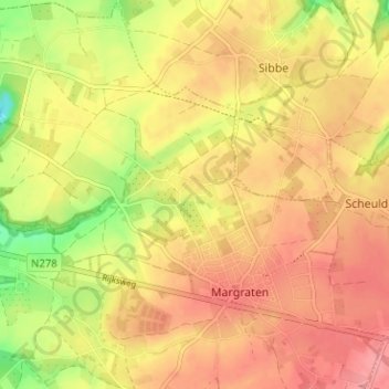 Groot Welsden topographic map, elevation, terrain