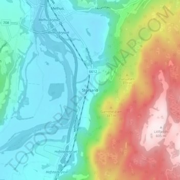 Storsand topographic map, elevation, terrain