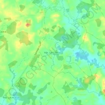 Vda. Los Cedros topographic map, elevation, terrain