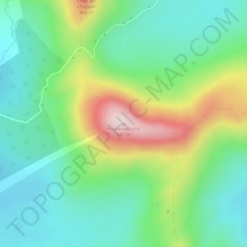 Knocknacusha topographic map, elevation, terrain