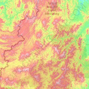 Siak topographic map, elevation, terrain