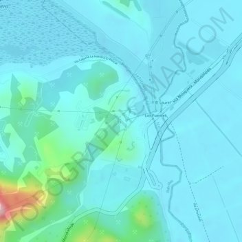 Asentamientos topographic map, elevation, terrain