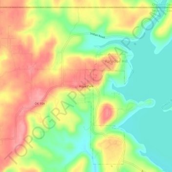 Aqua Park topographic map, elevation, terrain