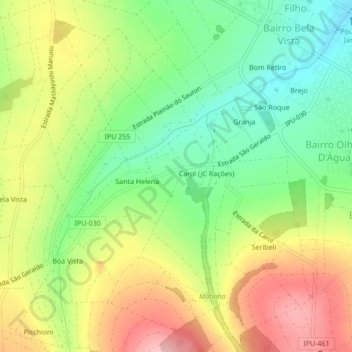 Rinaldo topographic map, elevation, terrain
