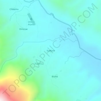 Suatura topographic map, elevation, terrain