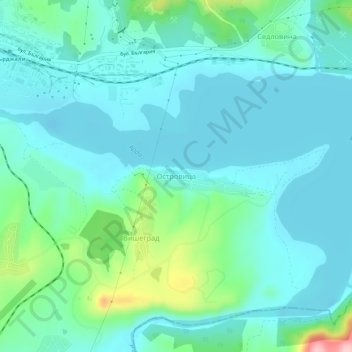 Ostrovitsa topographic map, elevation, terrain