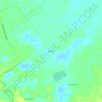 Walo topographic map, elevation, terrain