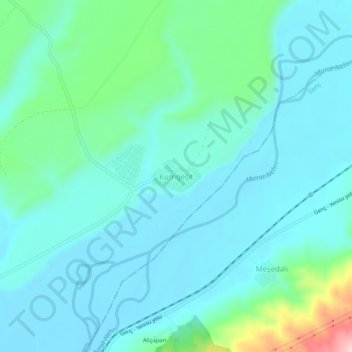 Kumgeçit topographic map, elevation, terrain