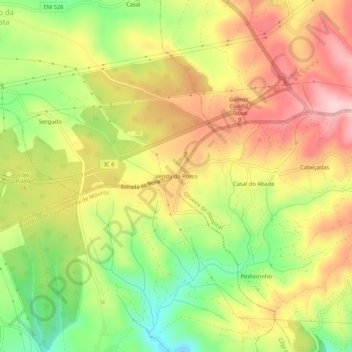 Venda do Porco topographic map, elevation, terrain