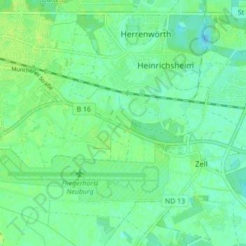 Rödenhof topographic map, elevation, terrain