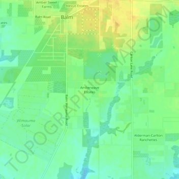Amberwave Estates topographic map, elevation, terrain
