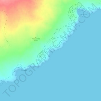Green Sand Spot topographic map, elevation, terrain