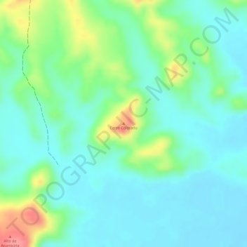 Cerro Colorado topographic map, elevation, terrain