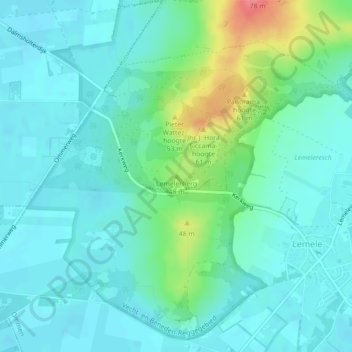 Lemelerberg topographic map, elevation, terrain