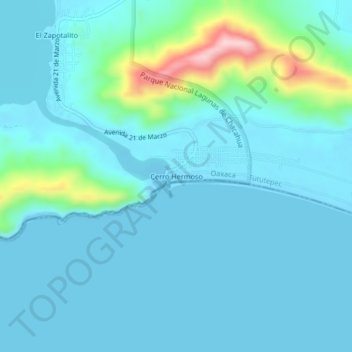 Cerro Hermoso topographic map, elevation, terrain