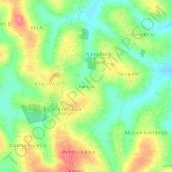 Bamba topographic map, elevation, terrain