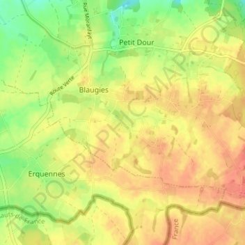Hardré topographic map, elevation, terrain
