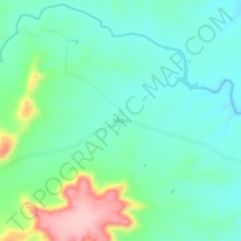 Mitki topographic map, elevation, terrain