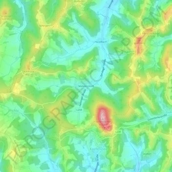 Mahrensdorf topographic map, elevation, terrain