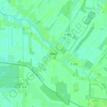 Adorf topographic map, elevation, terrain
