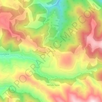 Kümbet topographic map, elevation, terrain