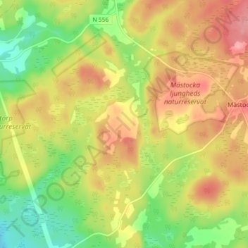 Linghult topographic map, elevation, terrain