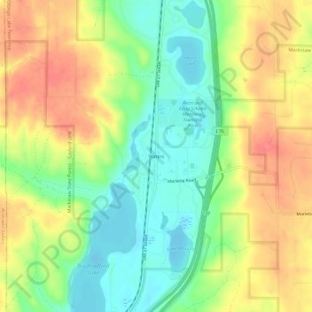 Waters topographic map, elevation, terrain