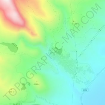 Barla topographic map, elevation, terrain