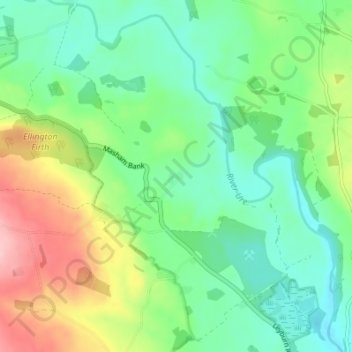 Low Ellington topographic map, elevation, terrain