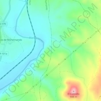 Valdeancheta topographic map, elevation, terrain