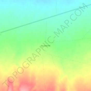 Ojo Caliente topographic map, elevation, terrain