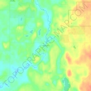 Harshaw topographic map, elevation, terrain