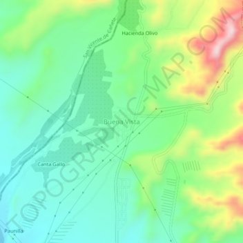 Buena Vista topographic map, elevation, terrain