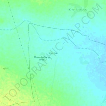 Peeplya topographic map, elevation, terrain