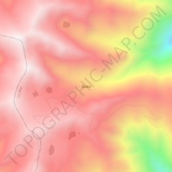 Quito topographic map, elevation, terrain