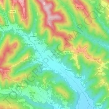 Šilići topographic map, elevation, terrain