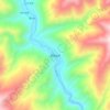 脚木足乡 topographic map, elevation, terrain