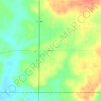Prospect topographic map, elevation, terrain