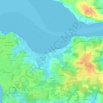 Le Branzais topographic map, elevation, terrain