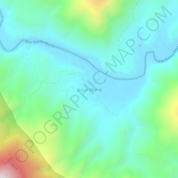 Jesus Maria topographic map, elevation, terrain