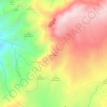 La arenera topographic map, elevation, terrain