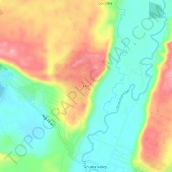Etas topographic map, elevation, terrain