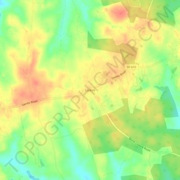 Lodore topographic map, elevation, terrain