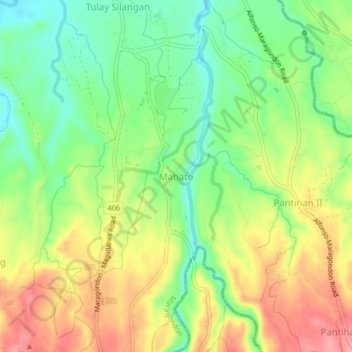 Mabato topographic map, elevation, terrain