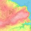 Goaz Bihan topographic map, elevation, terrain