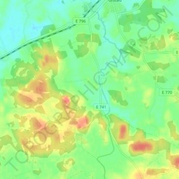 Gärstad topographic map, elevation, terrain