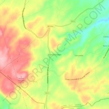Osteria di Biagio topographic map, elevation, terrain