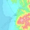 Challapata topographic map, elevation, terrain