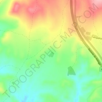 Coracho topographic map, elevation, terrain