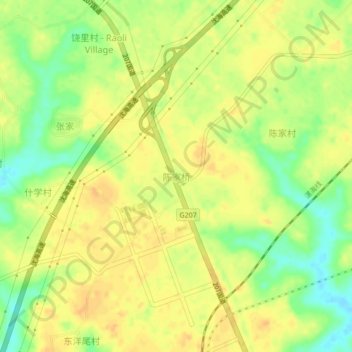 陈家桥 topographic map, elevation, terrain